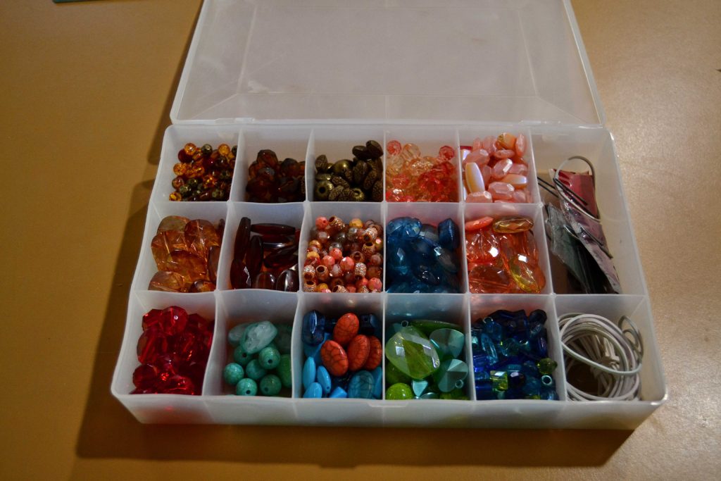 Shows a bunch of buttons in a container