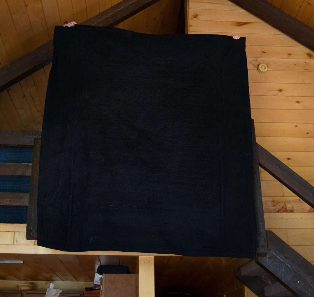 solid black quilt backing