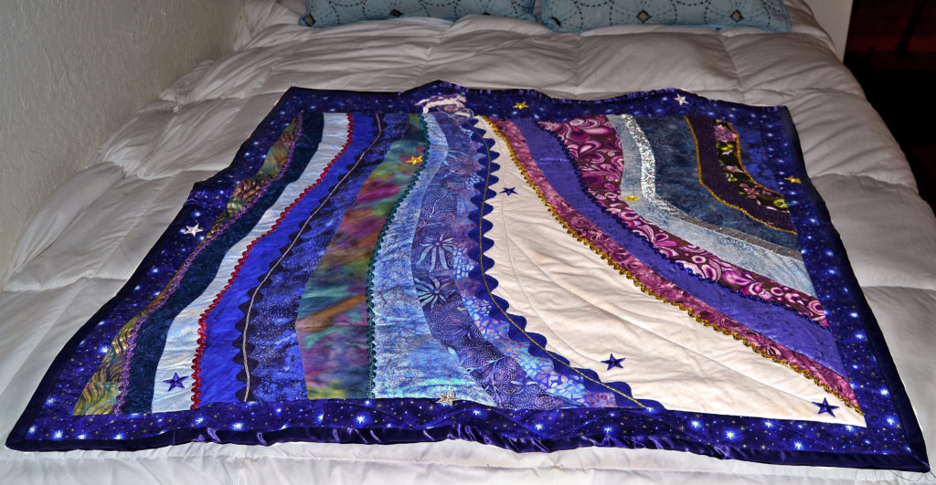 Milky Way Baby quilt - a huge background