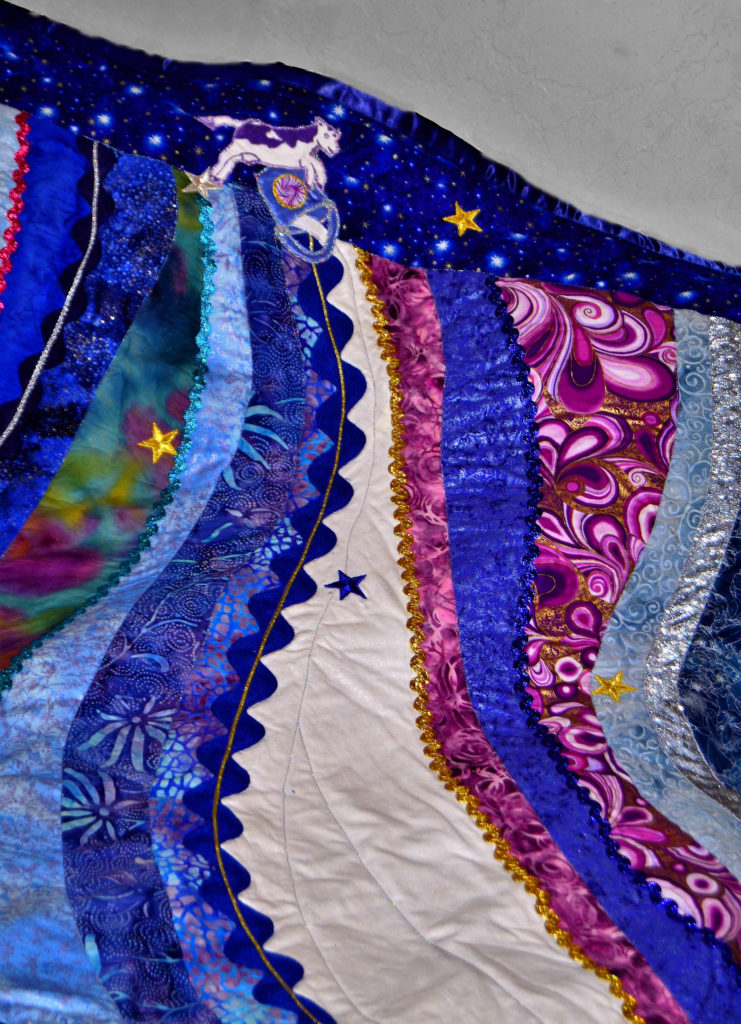 Milky Way baby quilt landscape quilt designs