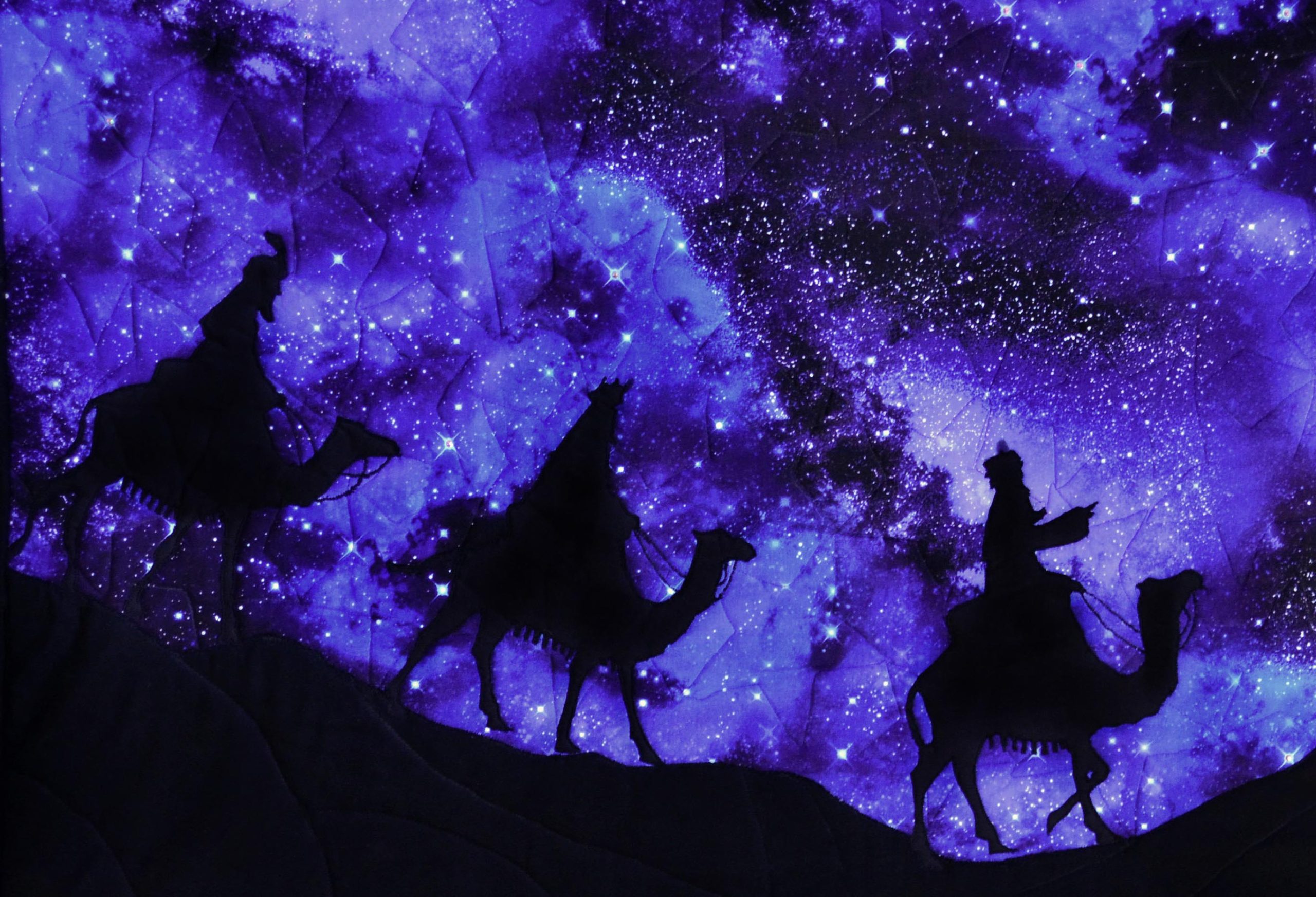 3 wise men following yonder star