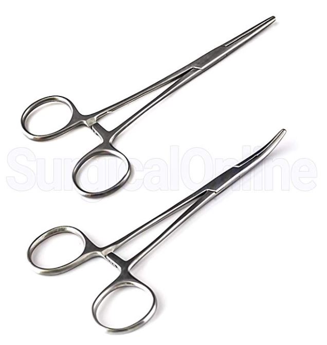 surgery clamps used as sewing scissors