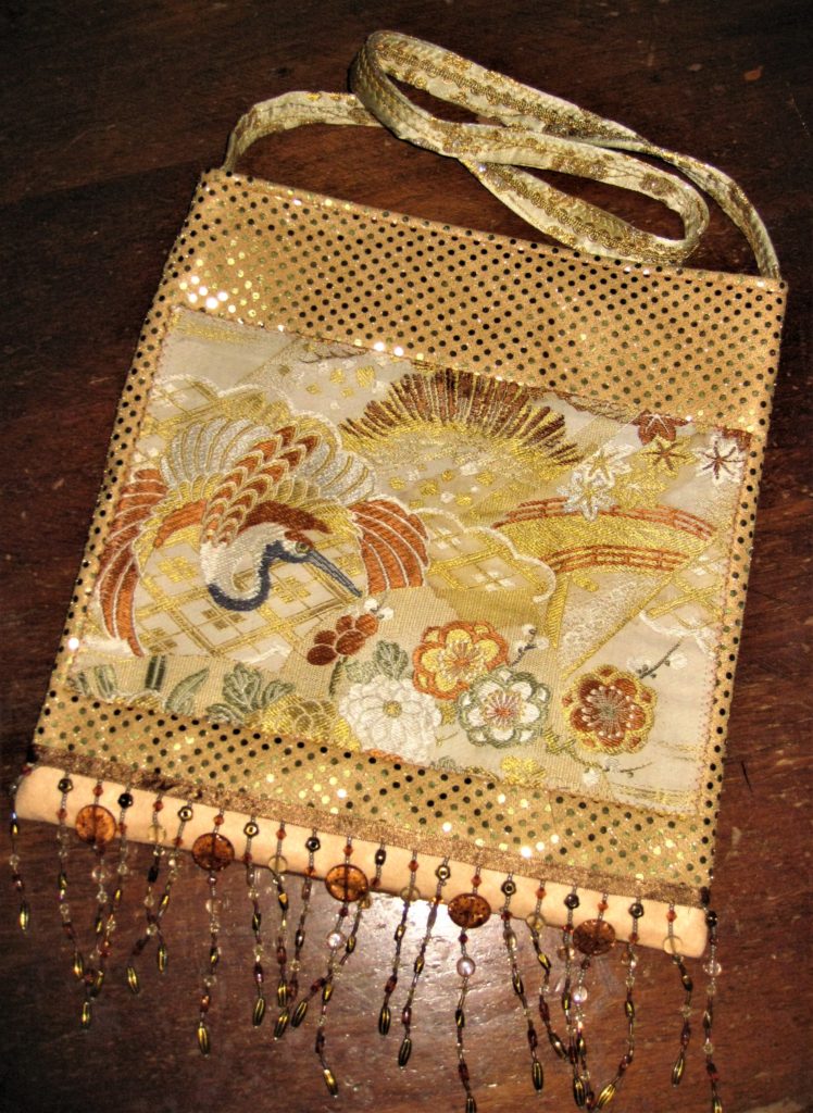 Golden boho bag