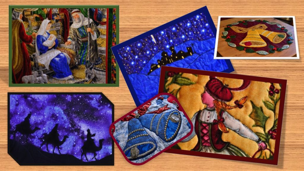Christmas quilts - how to decorate for Christmas with fabric art