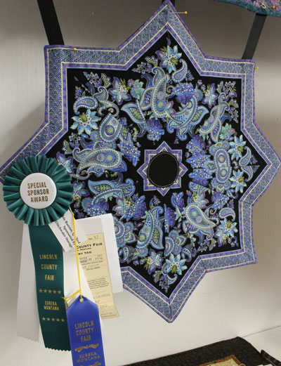 First place winner star shaped table topper