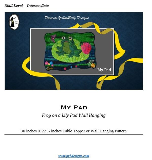 My Pad Pattern front - frog on a lily pad