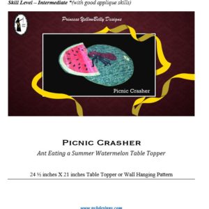 Princess YellowBelly Designs cover of picnic crasher printed pattern with details