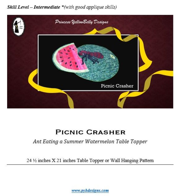 Princess YellowBelly Designs cover of picnic crasher printed pattern with details