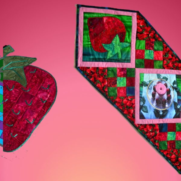 Taking the Bargello Strawberry from Farm-to-Table Runner