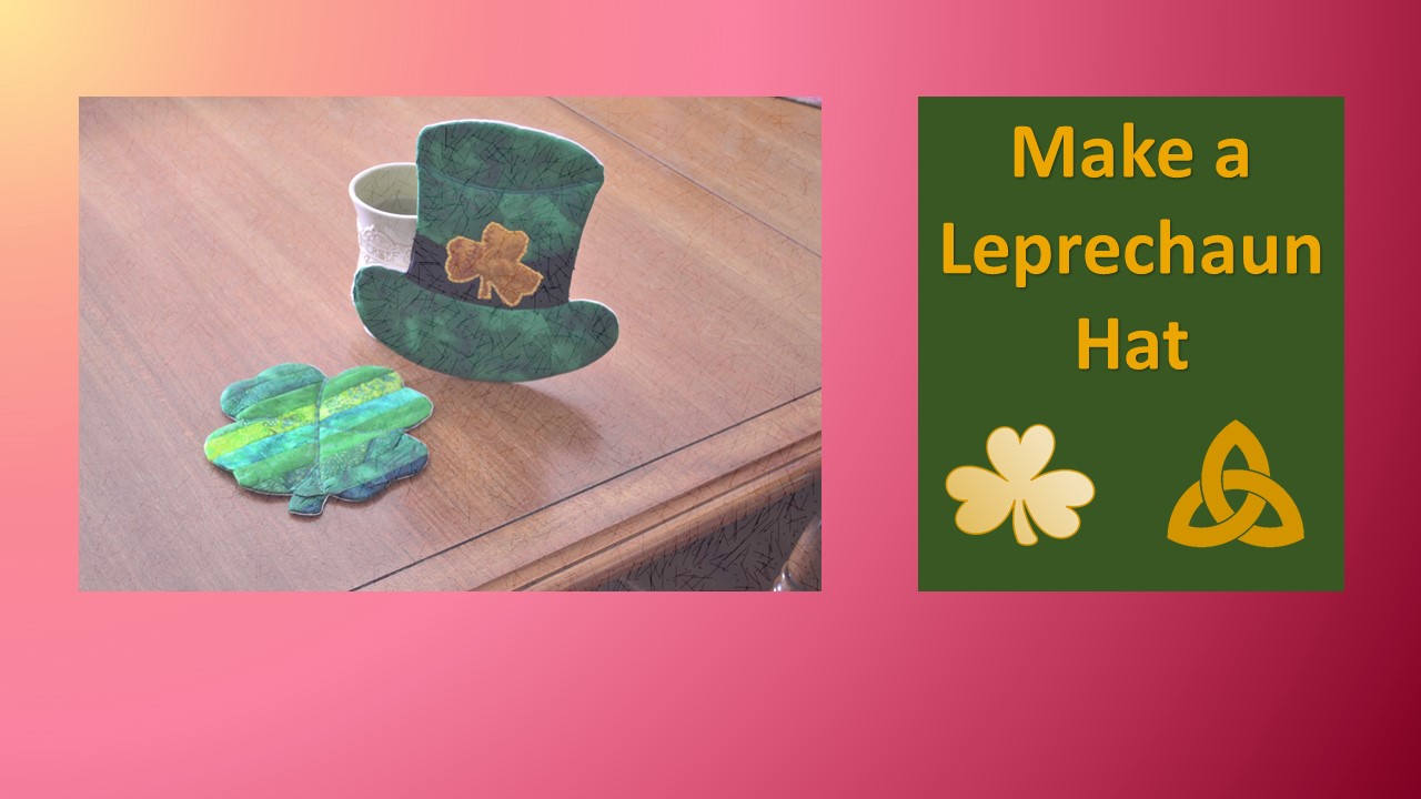 Make a leprechaun hat challenge slide with Irish symbols